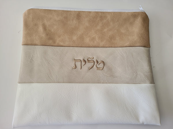 Brand New Tallit Bag- Faux Leather with Custom Embroidery of personal Name