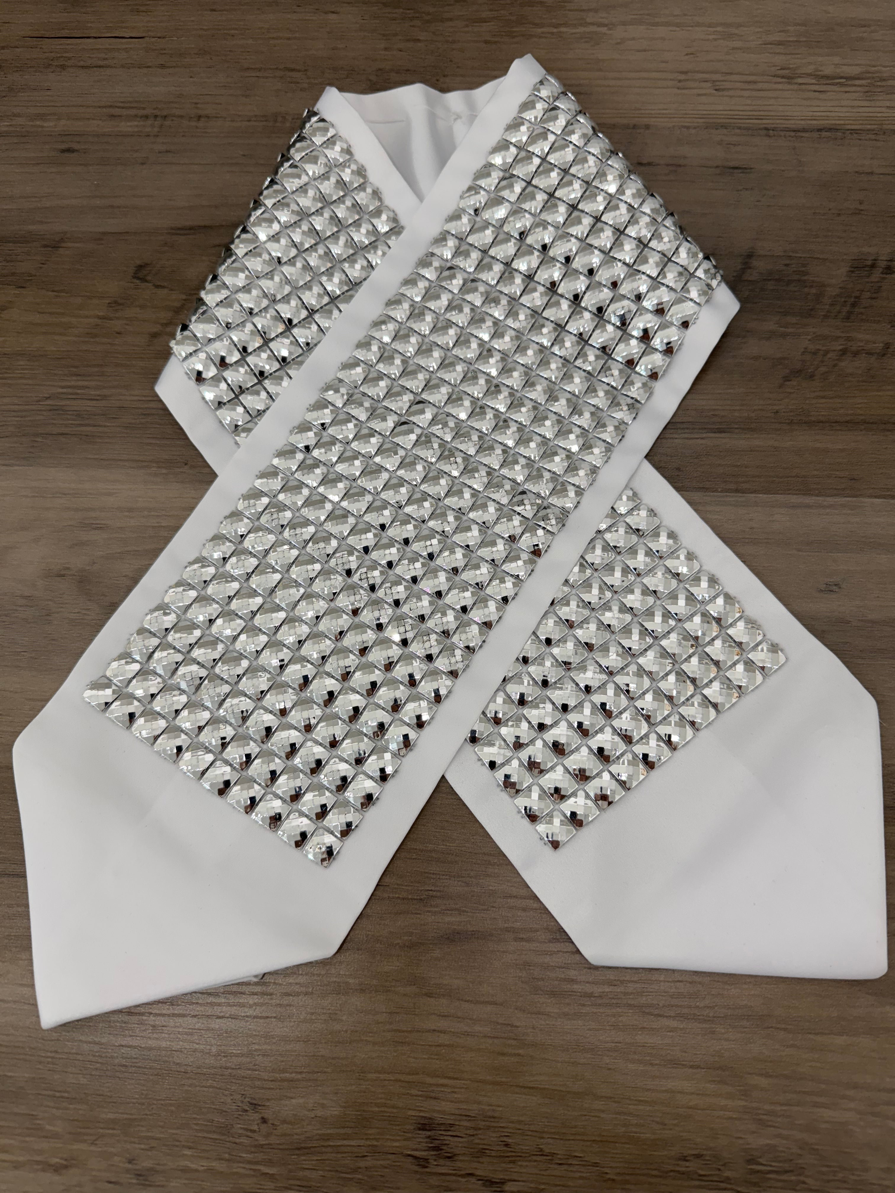 New Tallit Atarah Neckcollar Silver Colored Square, atarah, tallit crown, Prayer shawl