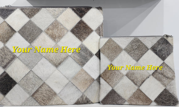Tallit Bag Exotic Fur Collection Set-Grey wit Custom Personalization