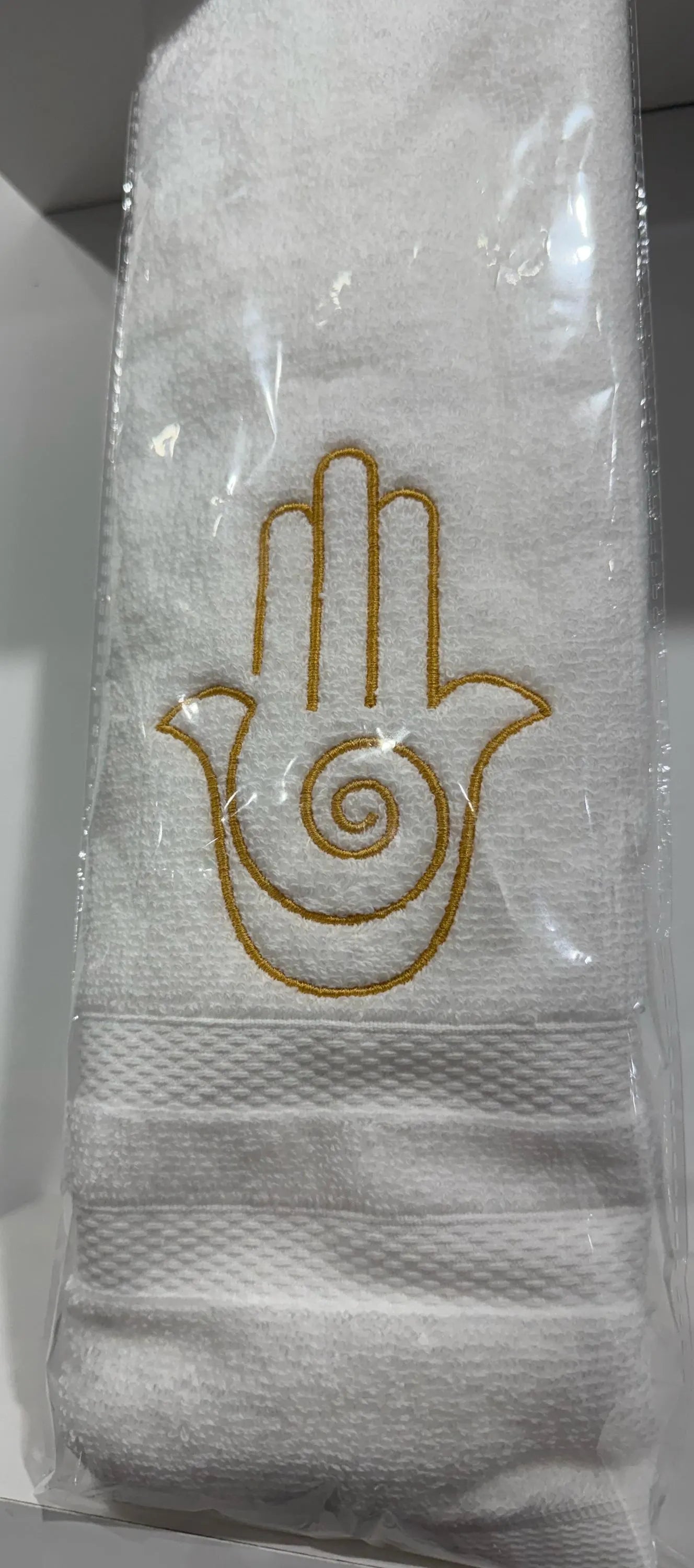 Hamsa, Fatima hand, Embroidered Towel, Blessing, Luck, Religious, Gift, Home Decor, Kitchen, Mazal, Chanukah, Hosting, Spiritual, protection