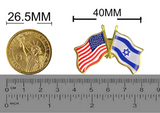 Israel, Israeli, state of Israel flag, flag pin, USA Flag Pin and Israel Pin, USA, Flag Pin, Stand with Israel, Holy Land