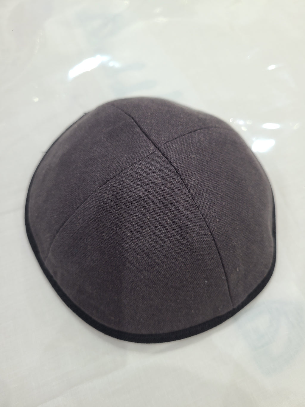 New kippah Grey with Black rim