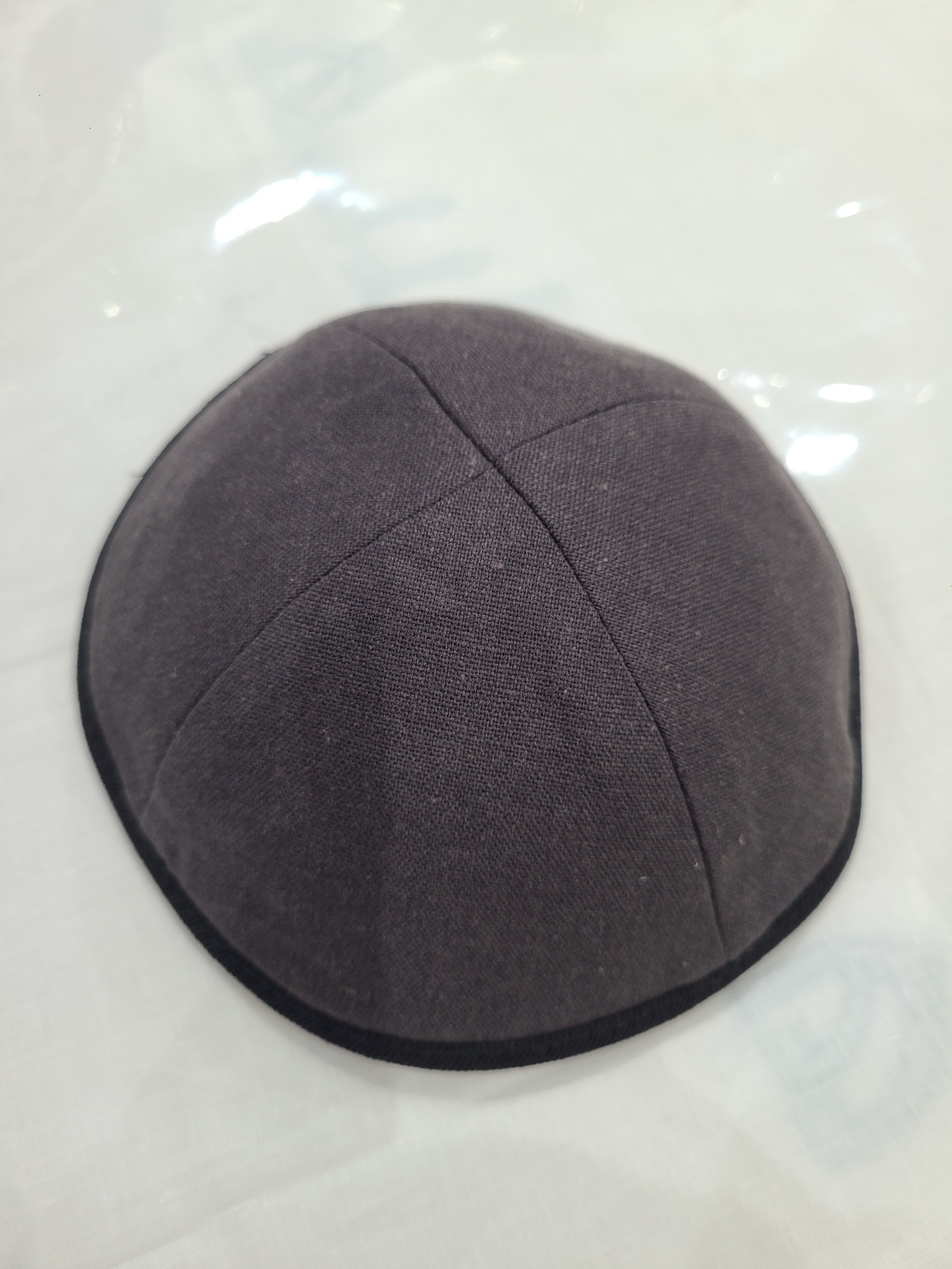 New kippah Grey with Black rim