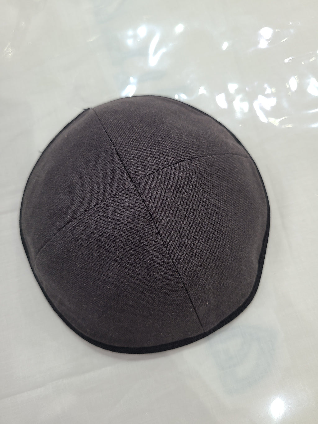New kippah Grey with Black rim