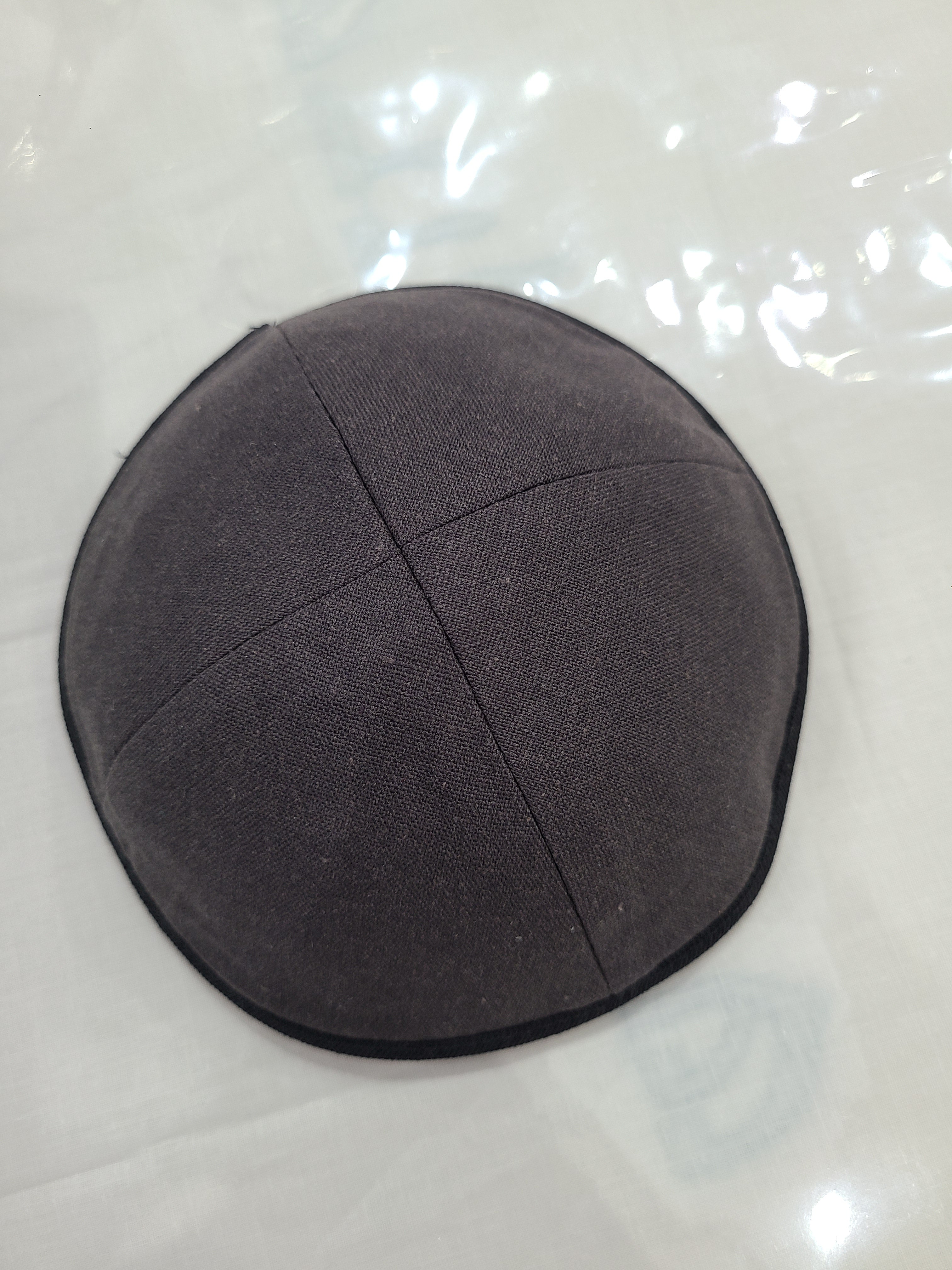New kippah Grey with Black rim