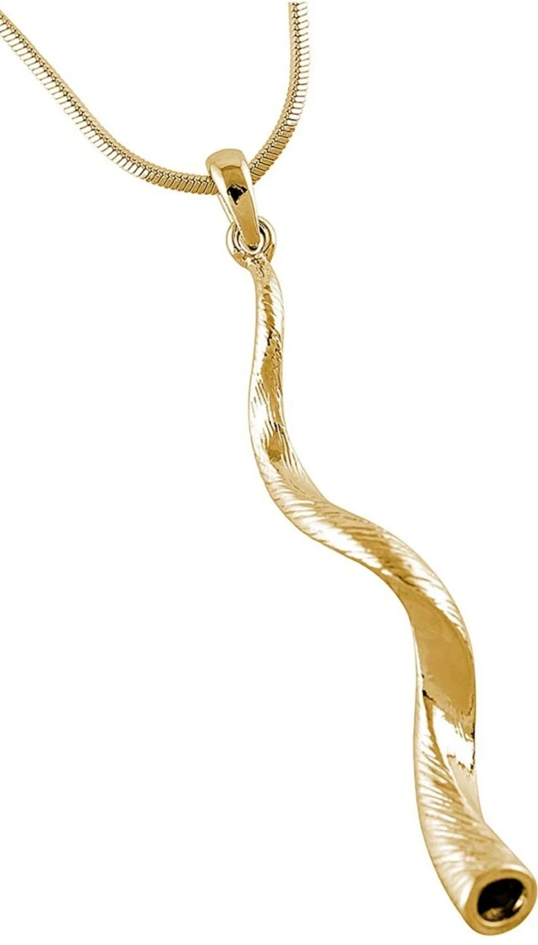 New Yemenite Shofar Pendant Necklace-Gold Plated