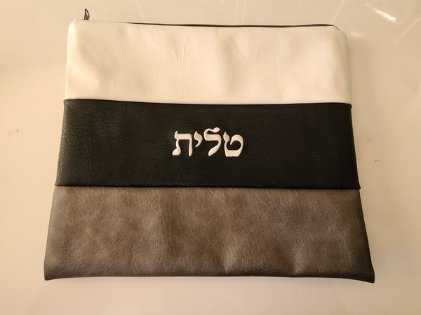 Brand New Tallit Bag- Faux Leather with custom embroidery of your name