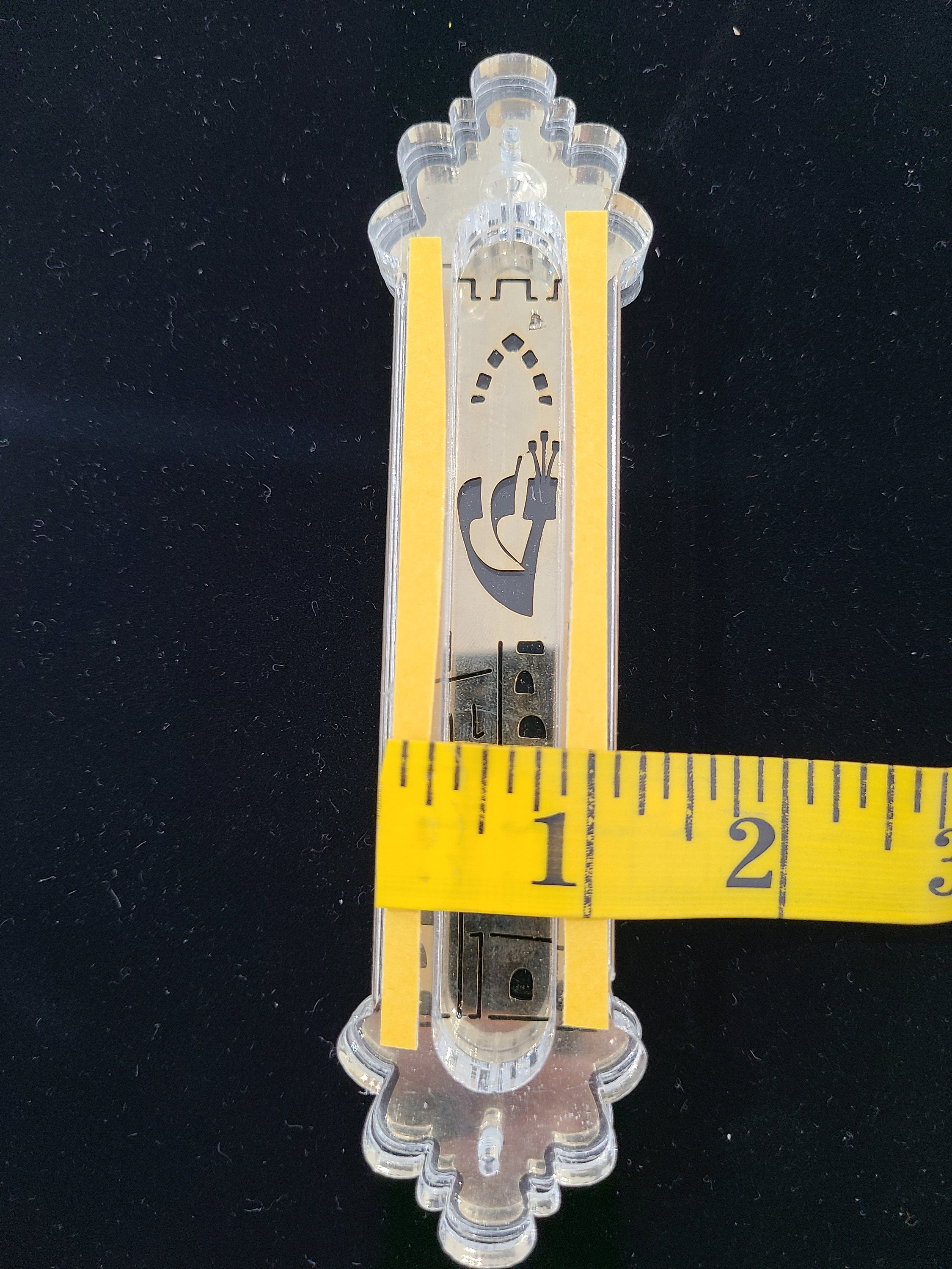 Elegant Mezuzah Die Cut Jerusalem Gold Platex