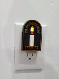 Jewish Funeral Packaged items Kriah Ribbon (to Tear),  Kaddish Prayer Card English/Hebrew, and Plug-in Memorial Candle