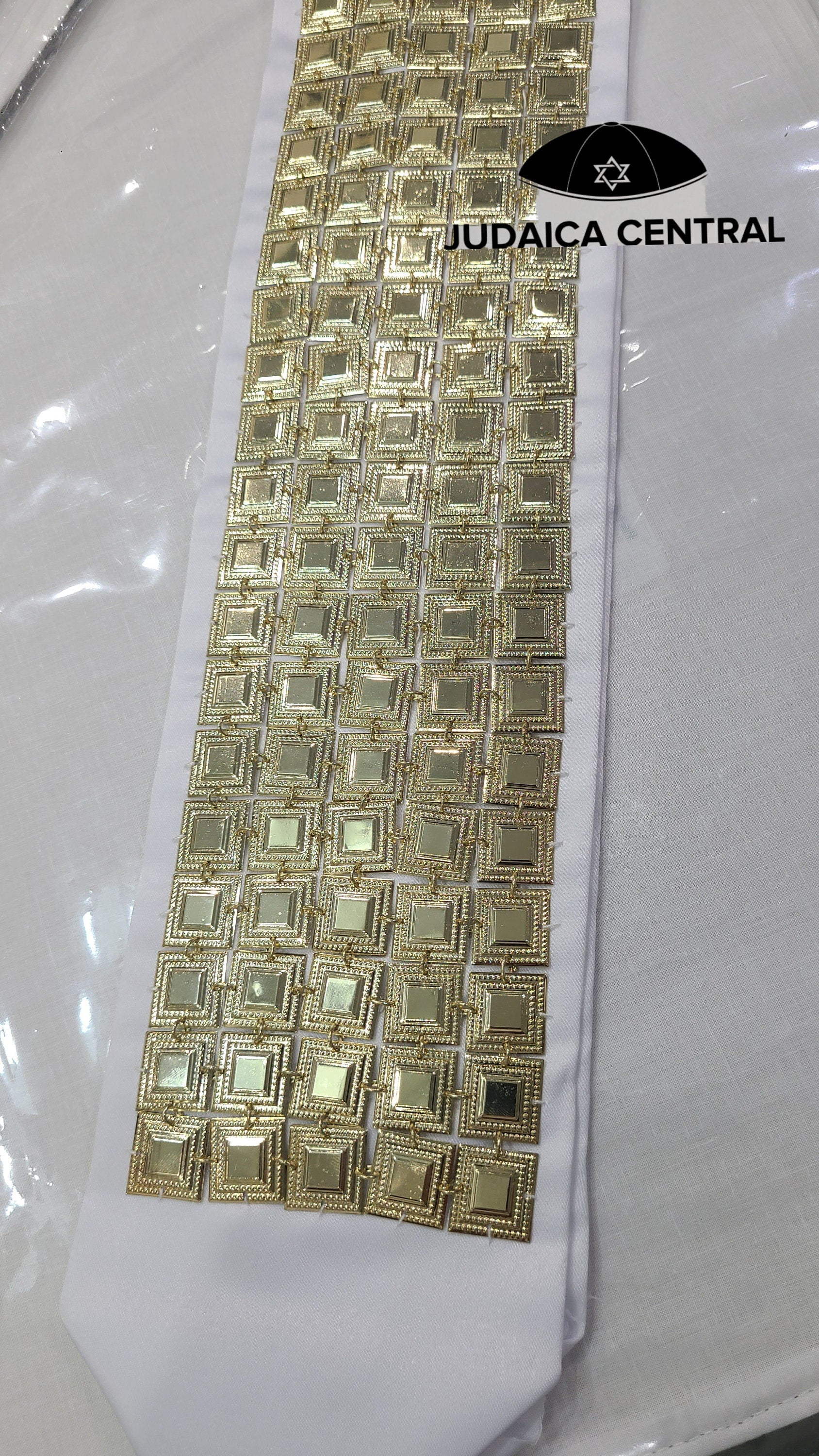 New Tallit Atarah Neckcollar Gold Plated Metal Square Design, tallit atarah, Prayer Shawl, tallit crown, Jewish blessing
