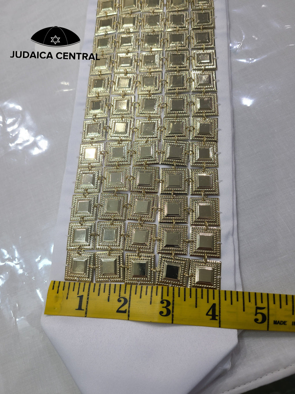 New Tallit Atarah Neckcollar Gold Plated Metal Square Design, tallit atarah, Prayer Shawl, tallit crown, Jewish blessing